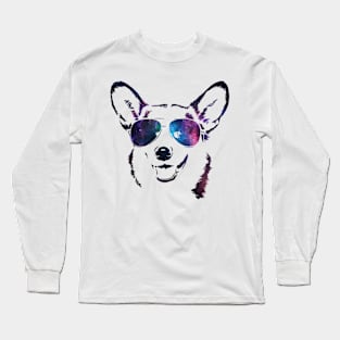 Galaxy Corgi's Sunglasses Long Sleeve T-Shirt